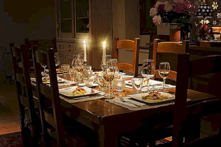 2. Organiza una cena romántica en casa